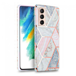 Tech-Protect Marble do Samsung Galaxy S21 FE pink