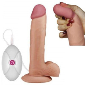 Dildo Penis z przyssawką I PILOTEM 22 cm