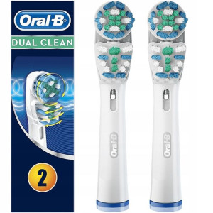 100% Oryginalna Końcówka Oral-b Dual Clean 2 Szt