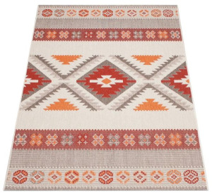 Dywan sznurkowy SCOT 01 tkany na płasko boho pomarańczowy 160x230 cm