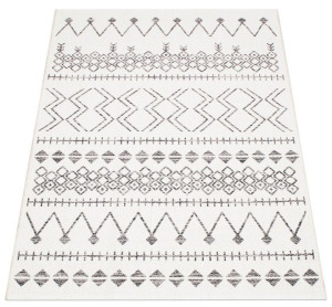 Dywan sznurkowy 14 tkany na płasko boho biały / szary 160x230 cm