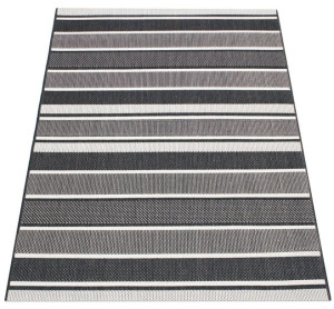 Dywan sznurkowy 01 tkany na płasko pasy czarny / biały  200x290 cm