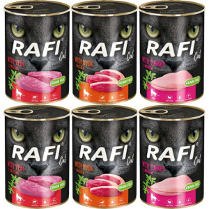 Pakiet Rafi Mokra Karma Dla Dorosłych Kotów Mix Smaków 6 x 400 g