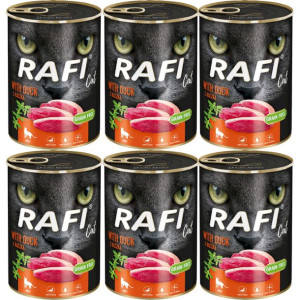 Pakiet Rafi Mokra Karma Dla Dorosłych Kotów Z Kaczką 6 x 400 g