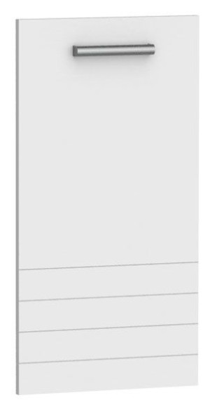 Biały front do zabudowy zmywarki z uchwytem - Sergio 18X 45 cm