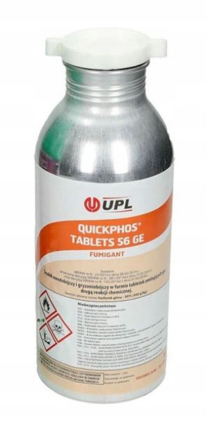 Quickphos 56GE  tabletki środek na krety karczowniki fumigacja  1kg