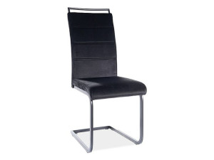 Krzesło H-441 VELVET czarne na płozie, Signal