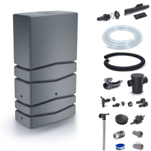 Zbiornik AQUA TOWER IDTC350 + przyłącza | Smooth gray