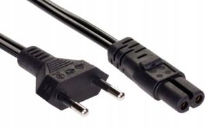 Kabel Zasilajacy Przewod 2pin Ósemka 1.5m Rtv Agd