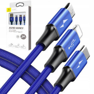 Baseus Kabel Usb 3w1 Lightning Iphone Micro Typ-c