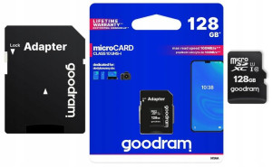 128gb Karta Pamięci Micro Sd/hc Goodram Adapter Sd