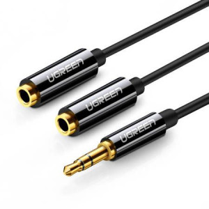 Rozdzielacz Słuchawek 2x 3,5 Adapter 2x Aux + Jack