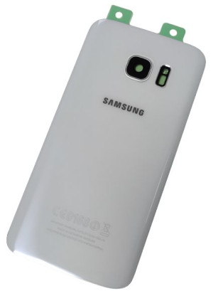 Klapka Baterii Samsung S7 G930 Oczko +klej Biały