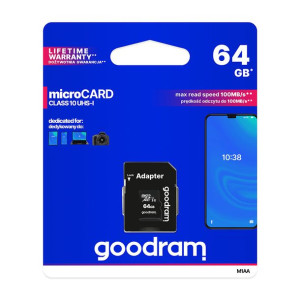 KARTA PAMIĘCI microSD 64GB GOODRAM z adapterem