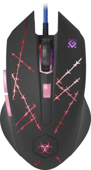 Defender Mysz Przewodowa Forced Gm-020l 800/1800/2400/3200 Dpi 6p + Podkład
