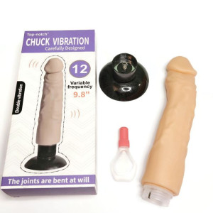 Wibrator CHUCK Dildo z Przyssawką Silna Stymulacja