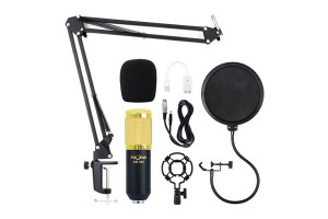 Fzone Bm-800 Kit Mikrofon Pojemnościowy Ramię Uchwyt Popfiltr Zestaw