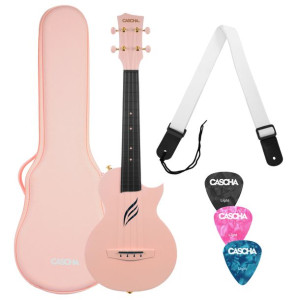 Cascha Hh 2288 Carbon Fibre Pink Set Ukulele Koncertowe