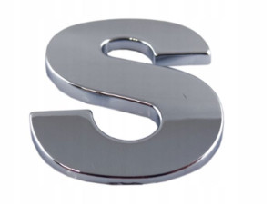 Emblemat Litera Literka Chrom S S Duża 5,6cm