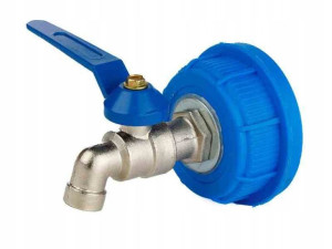Nakrętka 51 mm z kranem niebieskim 1/2