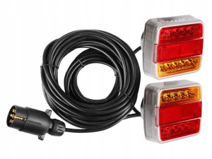Zestaw lamp tylnych LED magnes 7,5m z wtyczką 7PIN