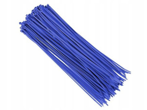 Opaski kablowe nylonowe 300x3,6mm niebieskie 100sz