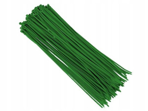 Opaski kablowe nylonowe 300x3,6 mm zielone 100 szt