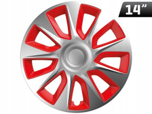 Kołpak Stratos silver / red 14``, 1 szt.