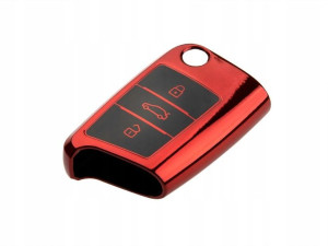Etui na kluczyk VW Skoda Seat nowy typ czerwony