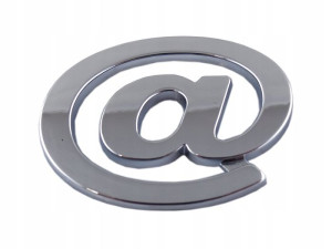 Emblemat Litera Literka Cyfra Cyfry Chrom @ Małpa