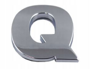 Emblemat Litera Literka Cyfra Cyfry Chrom Q Q