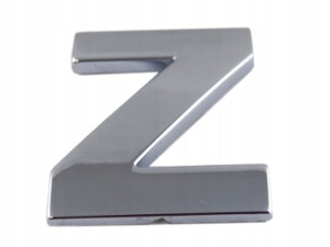 Emblemat Litera Literka Chrom Z Z Duża 5,6cm