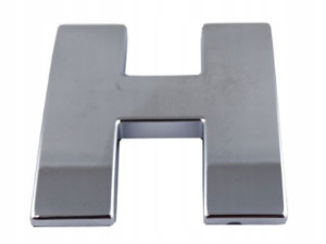 Emblemat Litera Literka Chrom H H Duża 5,6cm