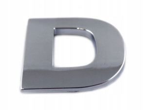 Emblemat Litera Literka Chrom D D Duża 5,6cm