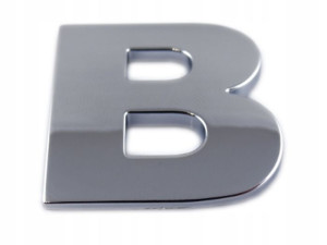 Emblemat Litera Literka Chrom B B Duża 5,6cm