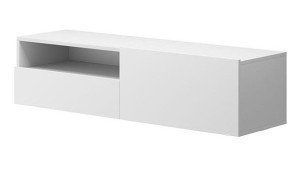 Wisząca szafka RTV pod TV Easy O120 - Biała