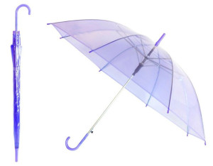BQ13C Parasol przezroczysty fioletowy