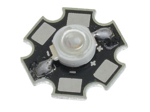 DIODA LED 1W czerwona z radiatorem  /2121