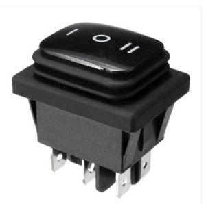 Włącznik hermetyczny IP65 KCD4 on-off-on czarny