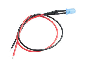DIODA LED 12V niebieska z przewodem