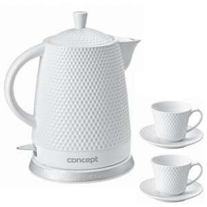 KOMPLET Czajnik 3D Ceramiczny 1,5l +2x Filianka