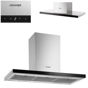 SZKLANY Okap Wyspowy 90cm Inox 765m3 CONCEPT