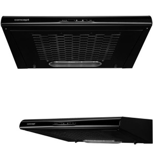 Czarny Okap podszafkowy 60 cm CONCEPT Recylkulacja