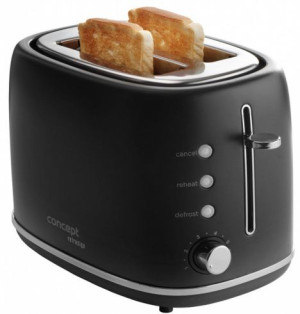 Metalowy RETRO Toster 6 stopni CONCEPT czarny