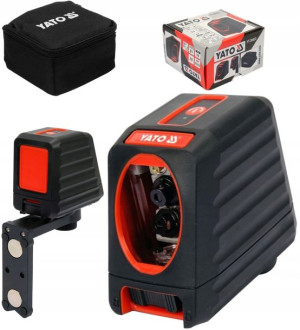 Yato Laser Krzyżowy Poziomica Zielona + Uchwyt 10m