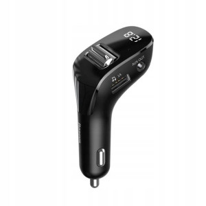 Baseus Transmiter FM Bluetooth ładowarka 2xUSB 15W