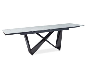 Stół Cavalli Ii Ceramic Biały Marmur / Czarny Mat 160(240)x90