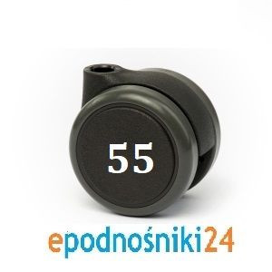 Kółka do fotela obrotowe gumowe 5 szt.55 mm fi.11