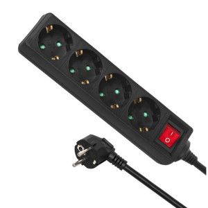 Listwa zasilająca Maclean, przedłużacz 4 gniazda, z wyłącznikiem, 3500W, 5m