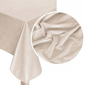 Beżowy Nowoczesny Obrus Velvet Soft 110x160